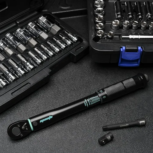 Miniatura 2 de EPAuto Llave de torsión de clic de 1/4 de pulgada, Negra, 20-200 pulgadas-libras