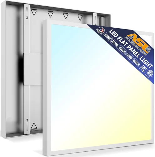 Miniatura 6 de Allsmartlife Paquete de 2 luces LED de panel plano de 1 x 2 pies de montaje en superficie, 24 W 2880 lm 5CCT 3000K-6000K seleccionables, lámparas