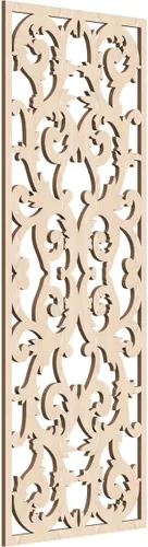 Miniatura 168 de Meadville Paneles decorativos de pared de madera con calado, 9 3/8 pulgadas de ancho x 24 3/8 pulgadas de alto x 1/4 de alto, aliso