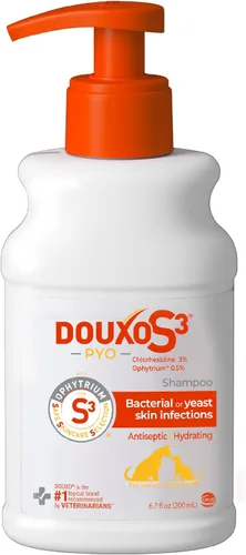 Miniatura 11 de Douxo S3 PYO Champú de clorhexidina para perros, champú medicado antibacteriano y antiséptico, tratamiento de infección por levaduras para perros