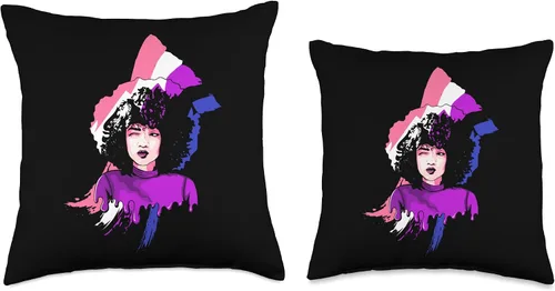 Miniatura 3 de African American Genderfluid Pride LGBTQ Gifts Afro Girl Genderfluid Flag History Melanin Black Pride - Almohada de 16 x 16 pulgadas, multicolor