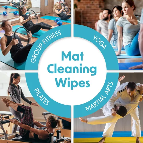 Miniatura 3 de Wipex Studio Empower - Toallitas limpiadoras para esterillas de yoga, paquete de 25 unidades, ultra gruesas y texturizadas, aroma de eucalipto