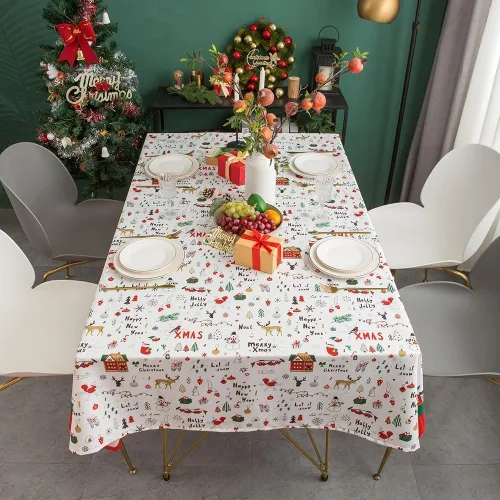 Miniatura 30 de MANGATA CASA Mantel de cuadros rosa para mesas cuadradas, mantel a cuadros, impermeable, para cocina y mesa, mantel de poliéster a cuadros sin Rosa