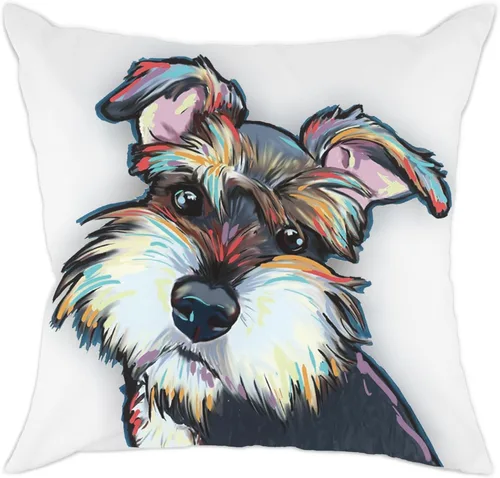 Miniatura 22 de Fundas de almohada con diseño de perro. fundas de cojín de algodón y lino para decorar hogares sofá de 18 x 18 pulgadas Pit Bull-m