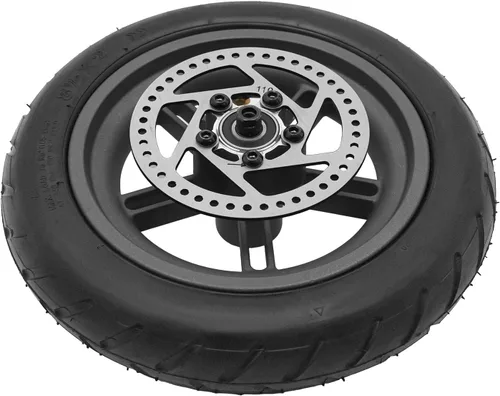 9.84 "Scooter eléctrico rueda trasera inflable w/freno de disco neumático sólido rueda cubo disco freno set para Xiao-Mi M365 y 1S Scooter negro