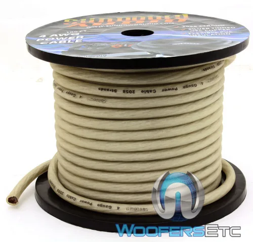 Miniatura 2 de 2058 hebras plateadas - Sundown Audio 100 pies 4 AWG cable de alimentación