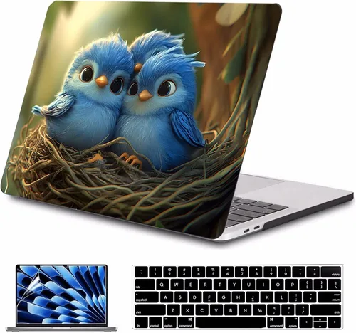 Miniatura 26 de Funda para MacBook Air de 15 pulgadas A3241 A3114 A2941 (versión 2023 2024 2025) – Carcasa rígida protectora a presión para MacBook Air de 15.3
