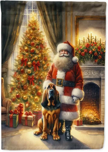 Miniatura 122 de Caroline's Treasures DAC4159CHF - Bandera de casa de Husky siberiano y Papá Noel para porche, grande, para colgar en la pared, poliéster