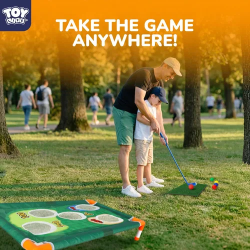Miniatura 7 de TOY Life Juego de Cornhole de Golf Juego de Golf Corn Hole Set Juego de Golf Chipping para Adultos y Niños Juego de Golf de Patio Trasero Juego