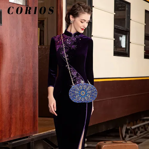 Miniatura 2 de Bolso de noche para mujer, bolso de mano con lentejuelas brillantes