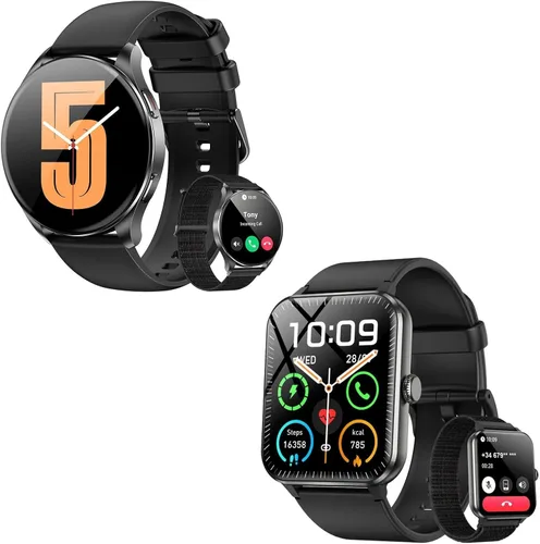 Blackview Reloj inteligente 2025 (respuesta/hacer llamadas), reloj de fitness para hombres y mujeres con frecuencia cardíaca/spO2/monitor de sueño/2