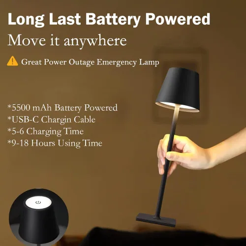 Miniatura 2 de Paquete de 4 Lámparas LED de Mesa Inalámbricas - Lámparas Recargables Inalámbricas al por Mayor de 4, Lámpara de Mesa Impermeable para Exteriores