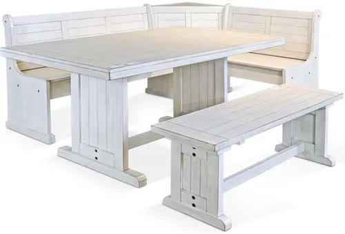Miniatura 9 de Sunny Designs Juego de rincón de desayuno de madera maciza (gris alpino)