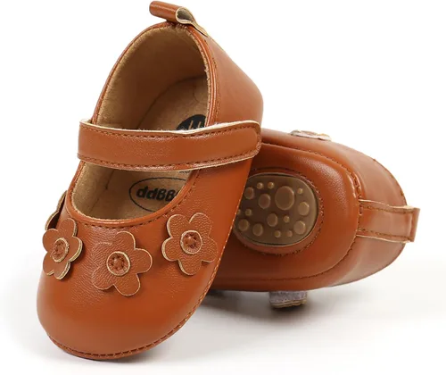 Miniatura 5 de Zapatos planos Mary Jane para bebés y niñas, mocasines de goma, suela suave, zapatos de vestir de princesa para niñas pequeñas