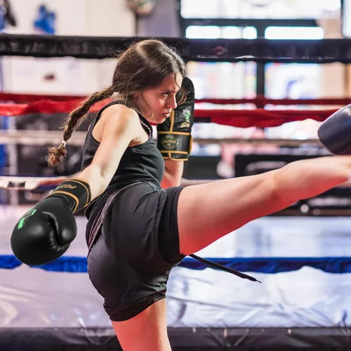 Miniatura 6 de Guantes de boxeo para hombres y mujeres, guantes de entrenamiento profesionales para sparring, entrenamiento de bolsa pesada, guantes de enfoque