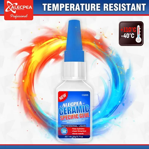 Miniatura 4 de ALECPEA 20g de super pegamento cerámico para reparación de porcelana y cerámica - Adhesivo de configuración rápida, impermeable para porcelana