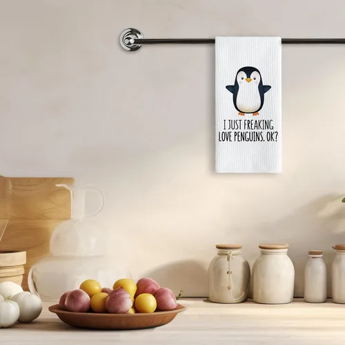 Miniatura 2 de TNUW Penguin Gifts - Toallas de cocina de 16 x 24 pulgadas, divertidos regalos de invierno para mujeres, paños de cocina con temática de animales