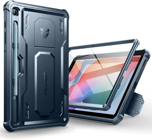 Miniatura 9 de Dexnor Funda para Samsung Galaxy Tab S6 Lite de 10.4 pulgadas 2024/2022/2020, [Protector de pantalla integrado y soporte] con portabolígrafos