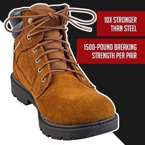 Miniatura 2 de IRONLACE Unbreakable Round Bootlaces - Indestructible, Waterproof & Fire Resistant Boot & Shoe Laces