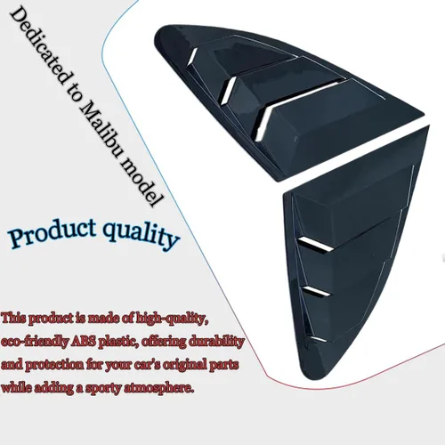 Miniatura 2 de MUXEE para Chevrolet Malibu 2016-2024 2 piezas Rejillas laterales traseras impresas para ventana, embellecedores de ventilación, persianas