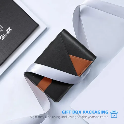 Miniatura 16 de Zitahli - Billeteras delgadas RFID para hombres, billetera de cuero flexible con clip de dinero, cartera minimalista con bolsillo frontal
