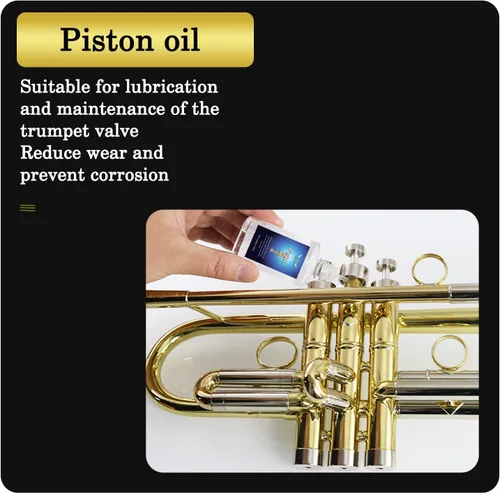 Miniatura 5 de Aceite de válvula sintética, grasa deslizante de afinación para trompeta, trombón, trombón, trombón, trompa francesa, tuba, eufonio y otros