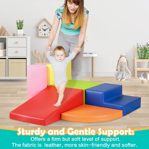 Miniatura 4 de JungleDove Juego de 6 piezas de bloques de escalada de espuma para bebés - Juguetes de escalada para bebés para niños pequeños en interiores