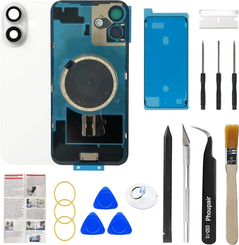 Miniatura 28 de Reemplazo de cristal trasero OEM compatible con iPhone 15 de 6.1 pulgadas con marco de cámara y lente de cámara + kit de herramientas de reparación