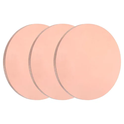 Miniatura 23 de uxcell 3 placas redondas de cobre, 0.08 pulgadas de grosor, 2.4 pulgadas de diámetro, chapa de metal de cobre puro T2, disco redondo de cobre T2