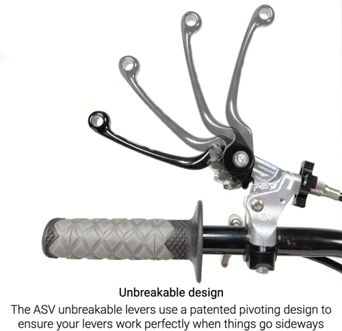 Miniatura 2 de ASV - Palanca de embrague y freno irrompible F2 Quad ATV w/Perch # BC F2A206SX - Shorty Black