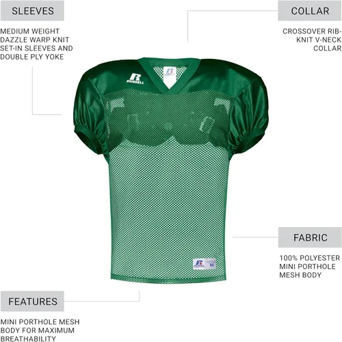 Miniatura 5 de Russell Athletic Boys Russell Athletic Boys Stock Practice Jersey Youth Football Gear & Training Equipment for Practice &