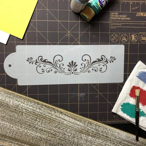 Miniatura 5 de Designer Stencils Fleur De Lis - Plantilla para pastel, beige/semitransparente