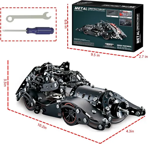 Miniatura 7 de Juegos de erectores para niños de 8, 9, 10, 11, 12 a 16 años y mayores, 332 piezas de Batman modelo de coche para niños de 8 a 12 años en adelante