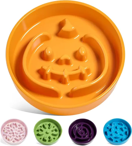 Miniatura 29 de LE TAUCI Cuencos para perros de cerámica de alimentación lenta, cuenco de alimentación lenta de 1.5 tazas para razas pequeñas y medianas, cuenco