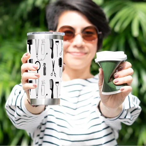 Miniatura 4 de NVJUI JUFOPL Hairstylist - Vaso de 20 onzas con tapa, regalos divertidos para peluquería, regalos para estilistas para hombres y mujeres, taza