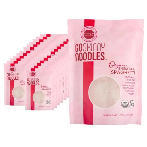 Miniatura 22 de GoSkinny Noodles Angel Hair (paquete de 6), Shirataki y Konjac orgánico, bajo en carbohidratos, bajo en calorías, sin gluten, vegano, keto, paleo