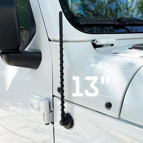 Miniatura 2 de VOFONO Antena corta de 13 pulgadas para Jeep Wrangler Gladiator 2007-2026, antena corta para JL JK Rubicon Sahara Unlimited Sport Willys 4xe Mojave