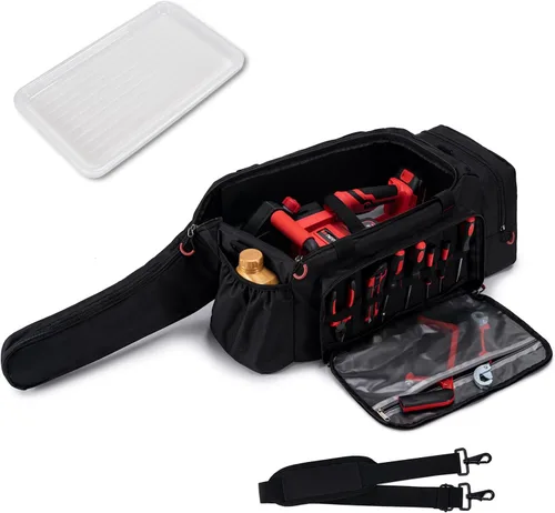 Estuche para motosierra, bolsa duradera para motosierra con bandeja extraíble a prueba de derrames y fácil de limpiar, funda de transporte para