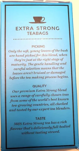 Miniatura 3 de Marks and Spencer Reino Unido. Bolsas de té extra fuertes 80 bolsas. (1 paquete)
