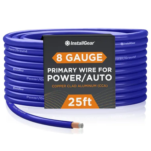 Miniatura 22 de InstallGear Cable de tierra de aluminio recubierto de cobre calibre 1/0 (25 pies) CAA - Cable principal automotriz, cable de alimentación y tierra