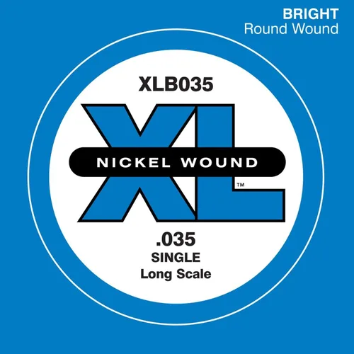 Miniatura 19 de D'Addario XLB020P Guitarra Bajo de Acero Liso Cuerda Simple, Escala Larga, .020