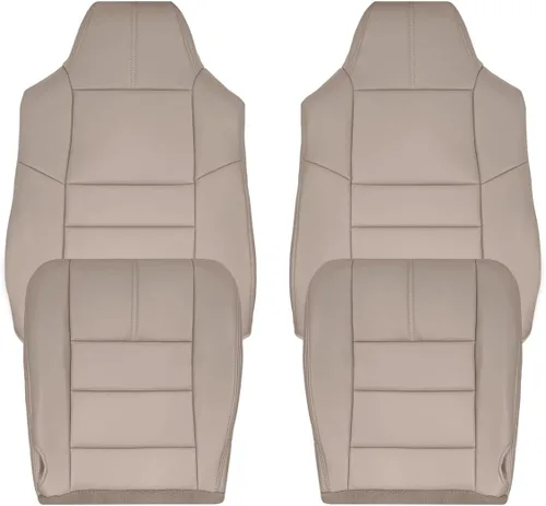 Miniatura 7 de Auto Seat Replacement, Compatible con Ford F250 F350 F450 Lariat Crew Cab 2008 2009 2010, Reemplazo de Funda de Asiento de Cuero Genuino, Fundas