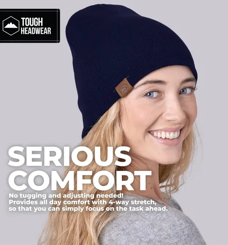 Miniatura 38 de Tough Headwear Daily Knit Beanie – Gorros para hombre – Sombreros de invierno para hombres y mujeres – Sombreros de punto cálidos para clima frío