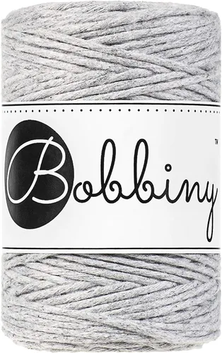 Miniatura 11 de Bobbiny Cordón de macramé de una sola capa para bebé de 0.069 pulgadas (100% algodón reciclado)