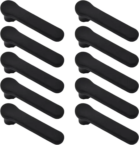 Miniatura 13 de Fundas para manijas de puerta, 4 piezas de silicona negra mate para manijas de puerta, cubiertas para pomos de puerta, protectores antiestáticos