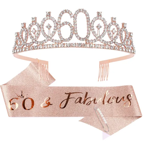 Miniatura 28 de CIEHER Corona de cumpleaños de 10 años, banda + juego de alfileres de perlas - Decoraciones y regalos para favores de fiesta de cumpleaños de 10 10º