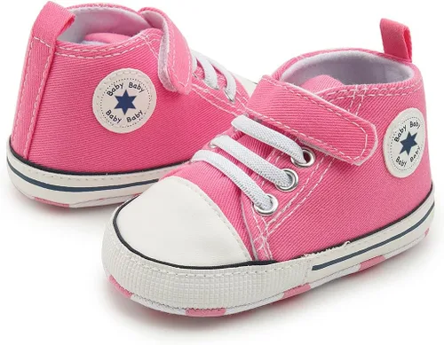 Miniatura 106 de KIDSUN zapatos deportivos altos hasta el tobillo para bebés, niños y niñas con suela antideslizante, suaves, para recién nacidos, zapatos