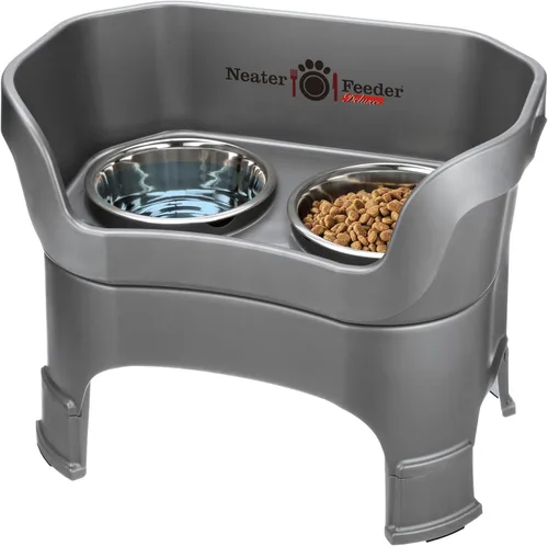 Miniatura 37 de Neater Feeder Deluxe - Tazones elevados para perros grandes a prueba de desorden – Fabricado en Estados Unidos – Soporte elevado para comida
