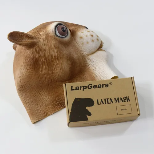 Miniatura 7 de LarpGears Máscara de ardilla de látex Máscara de animal de cabeza completa