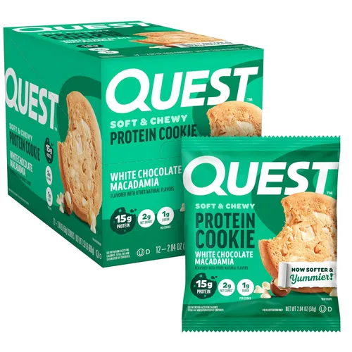 Miniatura 15 de Galleta de proteínas Quest Nutrition, aptas para la dieta Keto, rica en proteínas, baja en carbohidratos, sin soja.